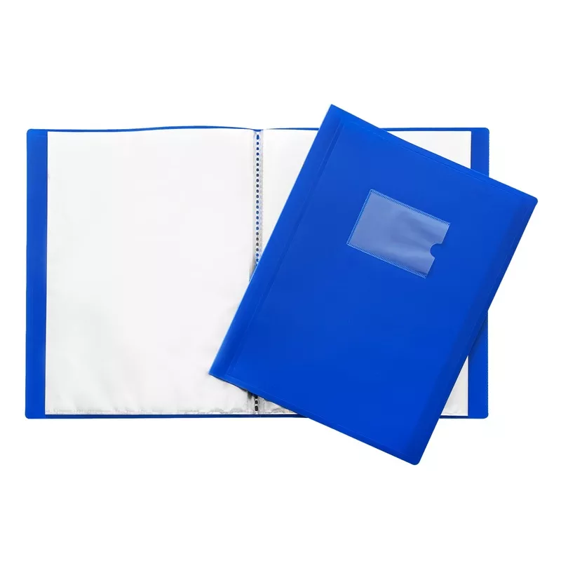 A4 Blue Flexible Cover 40 Pocket Display Book