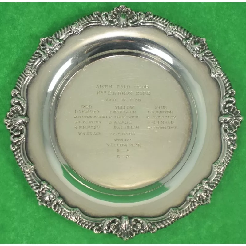 "Aiken Polo Club/ Mrs S.H. Knox Cups April 12, 1930 Trophy" (SOLD)