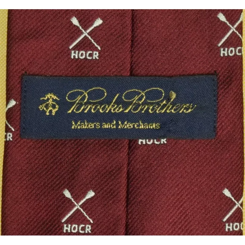 "Brooks Brothers HOCR Burgundy Silk Club Tie" (SOLD)