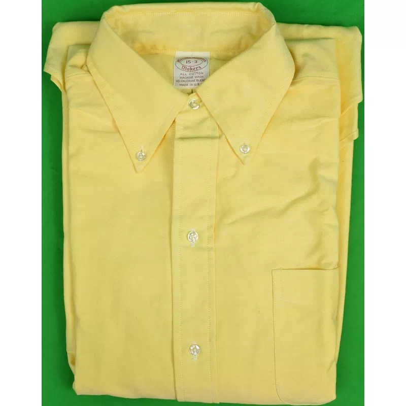 "Brooks Brothers Yellow OCBD Shirt" Sz 15-3 (New/ Old Deadstock w/ BB Tag) (SOLD)