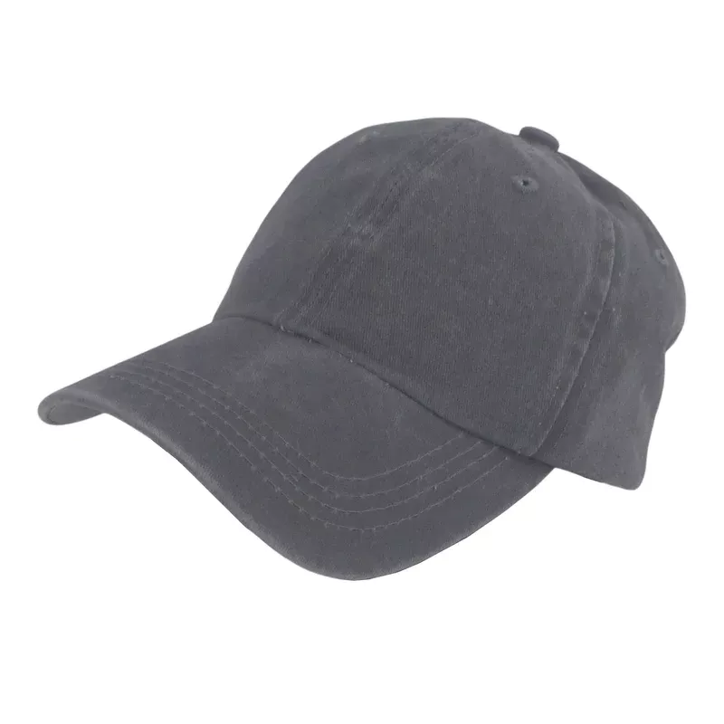 BSTC 6-Panel Baseball Cap Distressed Cotton Grey