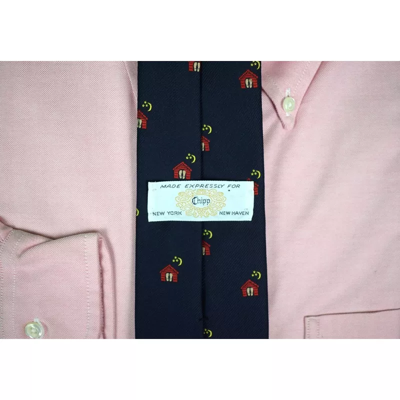 "Chipp 'In The Doghouse' Navy Poly Tie" (SOLD)
