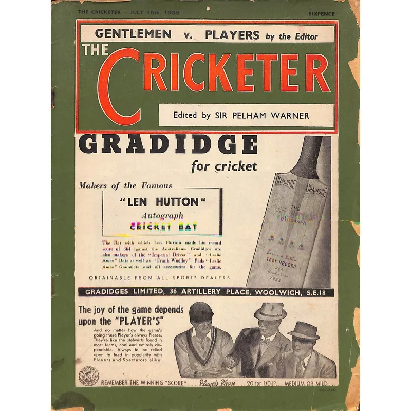 'The Cricketer - July 15th, 1939'