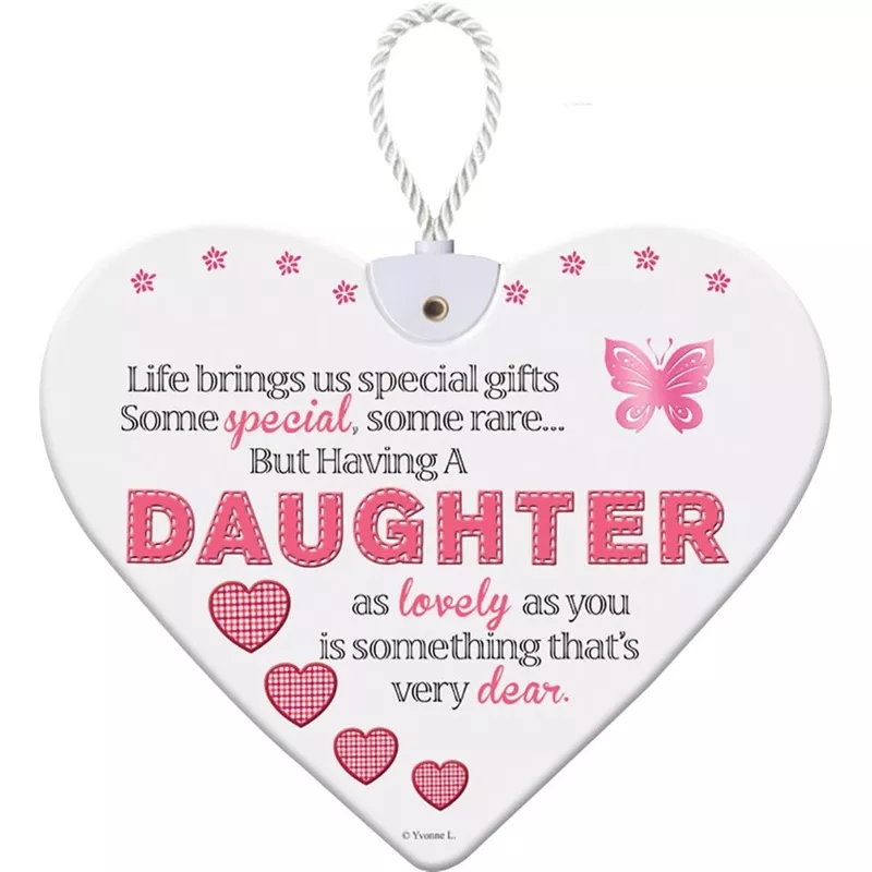DAUGHTER HeartFelts Hanging Plaque