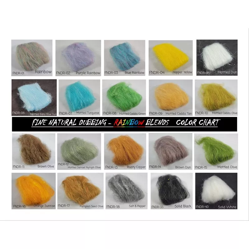 Fine Natural Dubbing - Rainbow Blend Rainbow