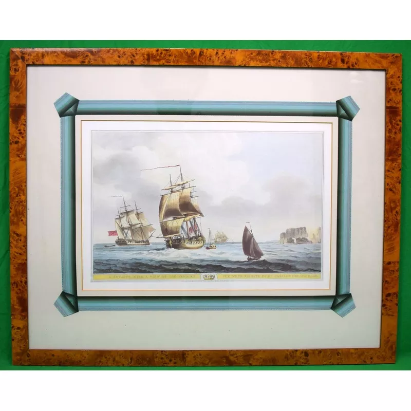 "A Frigate With A View Of The Needles" 1806 Print