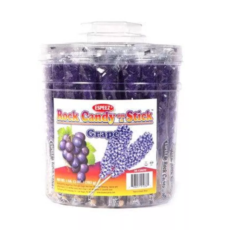 Grape Purple Rock Candy on a Stick Jar
