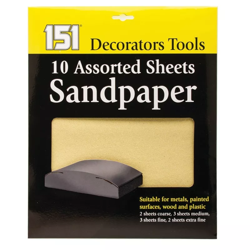 Pack of 10 Assorted Sheets Sandpaper