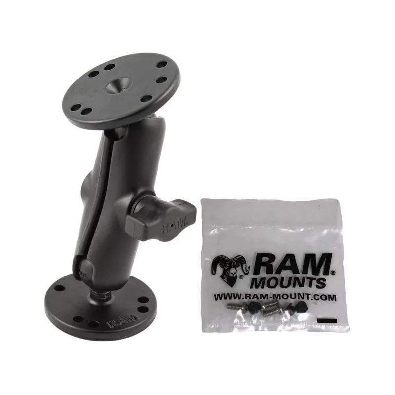 RAM Mount Double Socket Arm f-Garmin Marine Fixed Mount GPS 1"