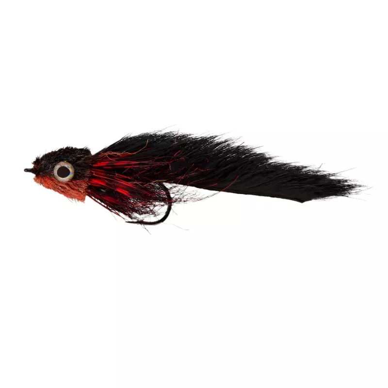 Rio Flies King Squirrely Muddler Trout Spey Streamer Black/Red