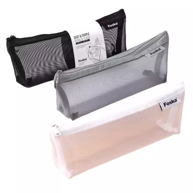Single Multipurpose Nylon Net Yarn Student Pencil Case
