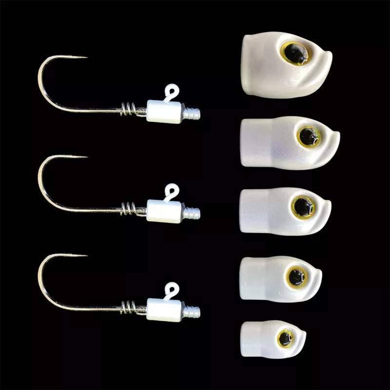Stack Tackle Screwy Head Jigs|5/0|Pink|White|Chartreuse|Black