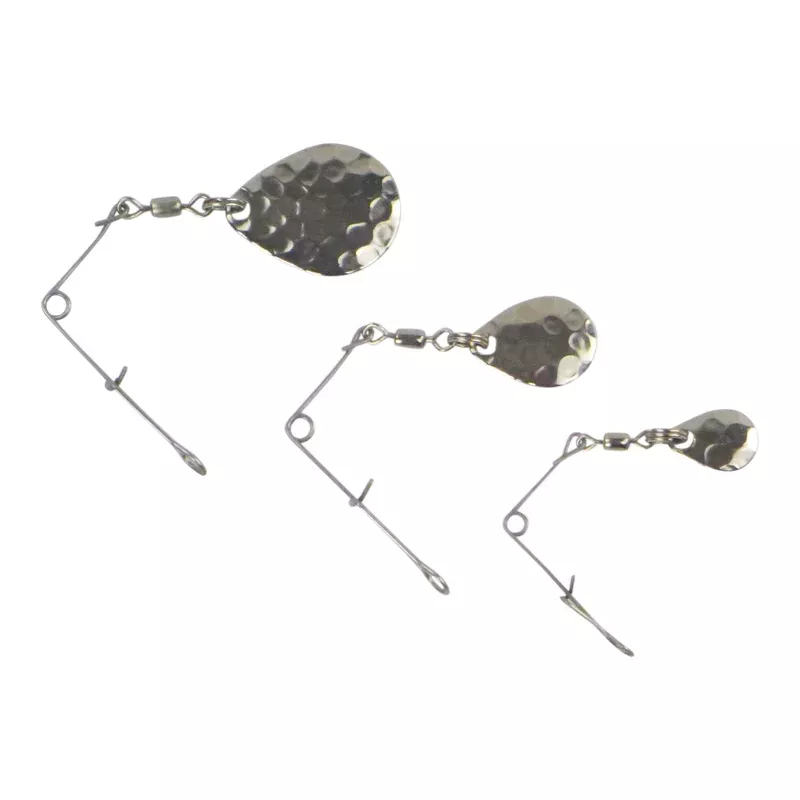 Swimerz Jig Spinner Large Hammered Nickel 5 Pack