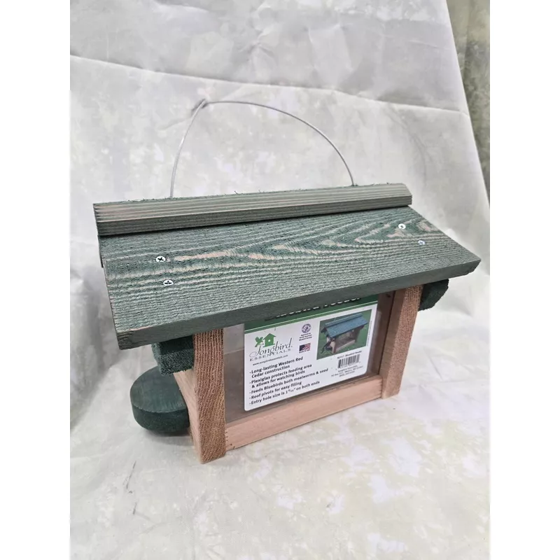 Wooden Bluebird Feeder