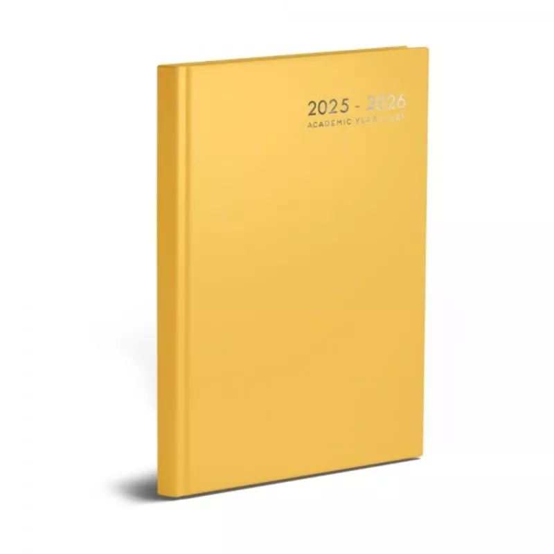 Yellow 2025-2026 A5 Week To View Academic Diary